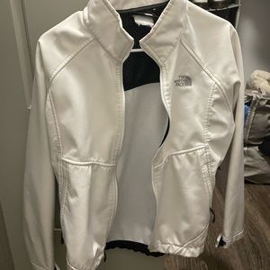 COPY - white north face zip up jacket